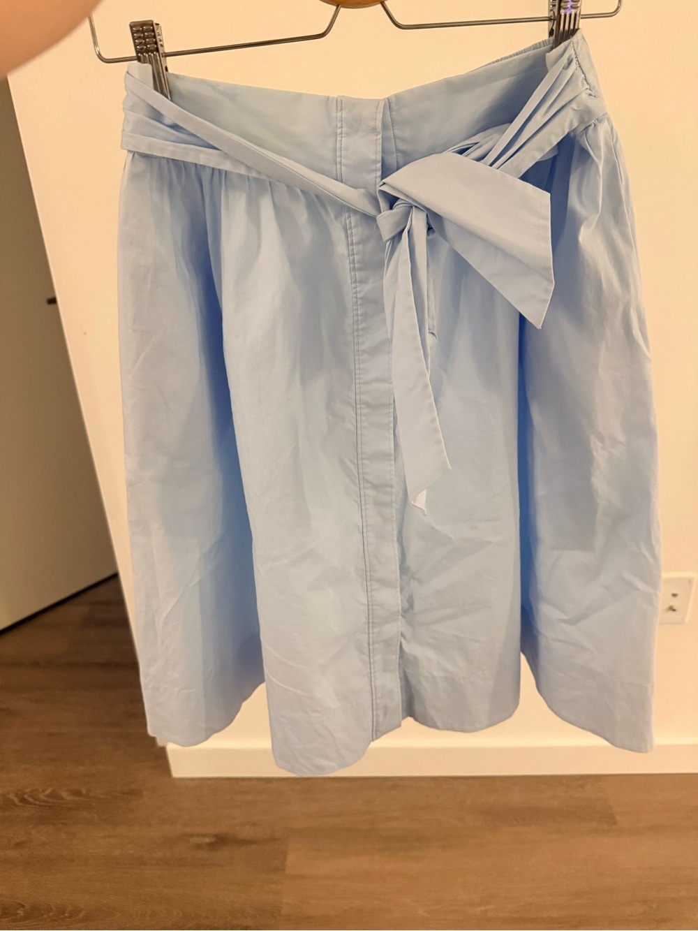 Club Monaco Light Blue A-Line Tie-Waist Skirt